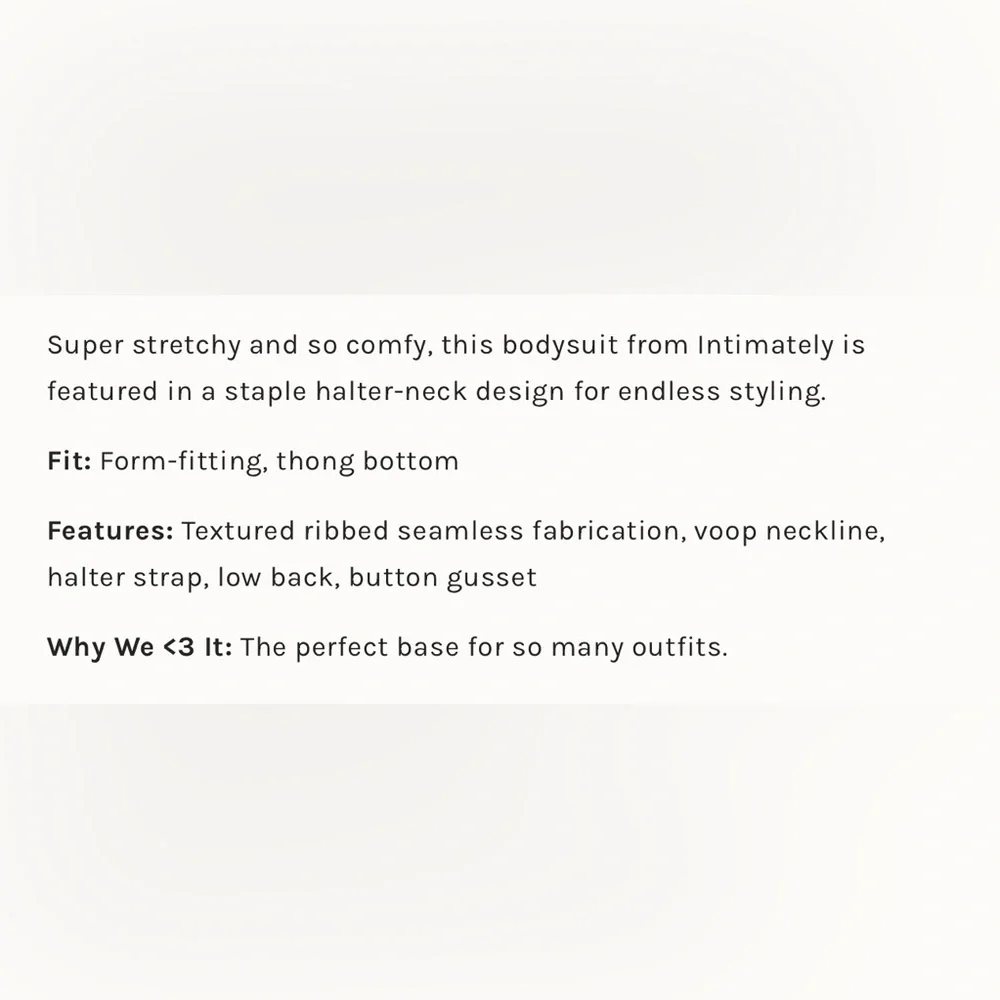 NWOT Free People Clean Slate Halter Bodysuit - Picture 5 of 7